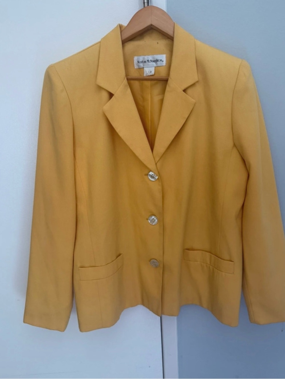 Norton McNaughton Sunny Yellow Tailored Blazer